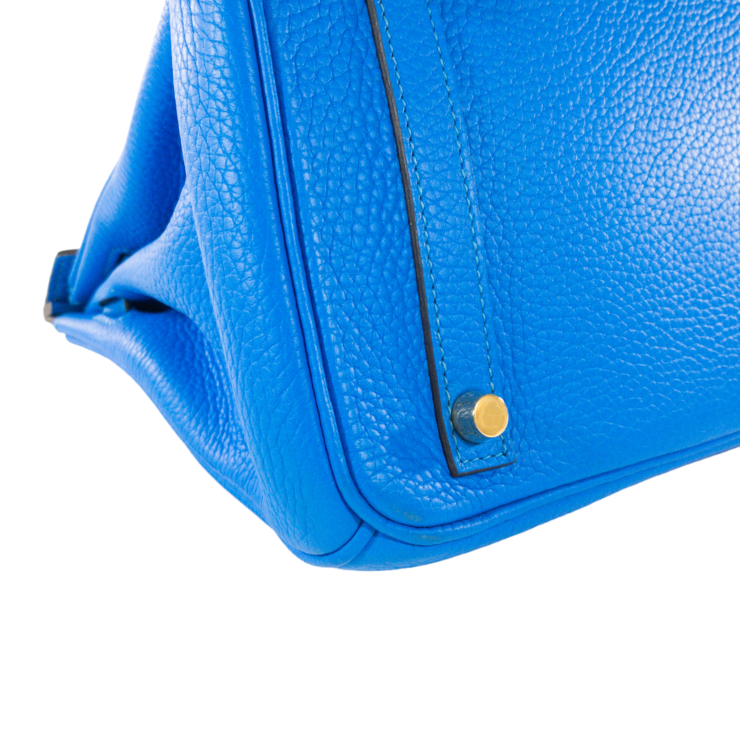 Hermes Blue Hydra Clemence Birkin 30cm GHW