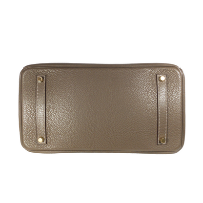 Hermes Etoupe Birkin 35 Clemence  GHW