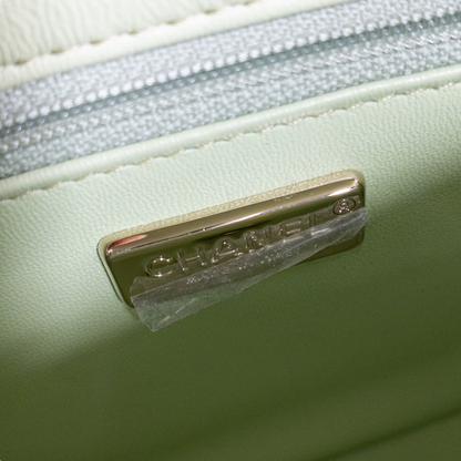 Chanel Green Mini Square Sequin Flap