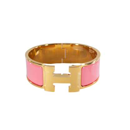 Hermes Papaye Wide Clic H Bracelet GHW