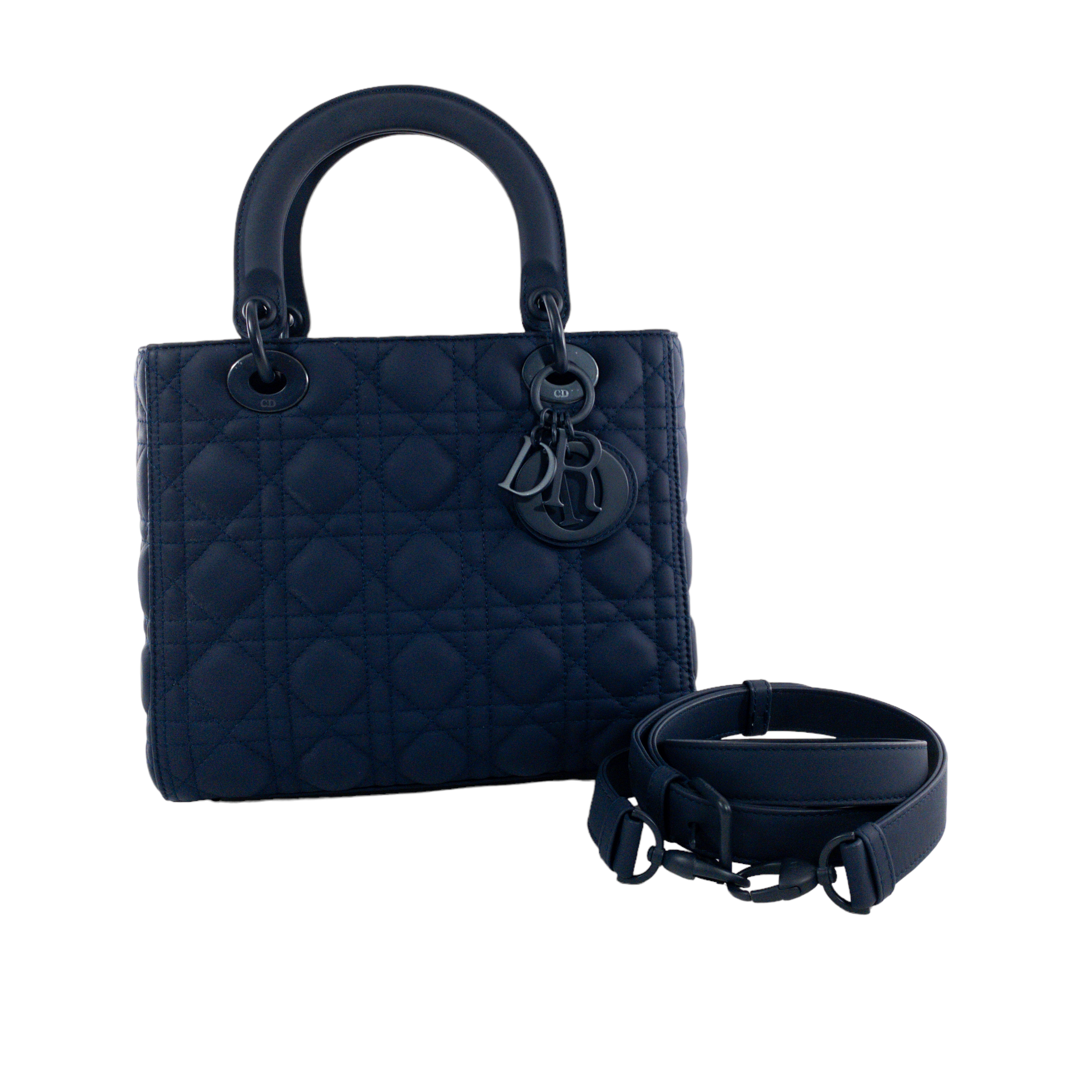 Dior Matte Blue Medium Lady Dior Consign of the Times