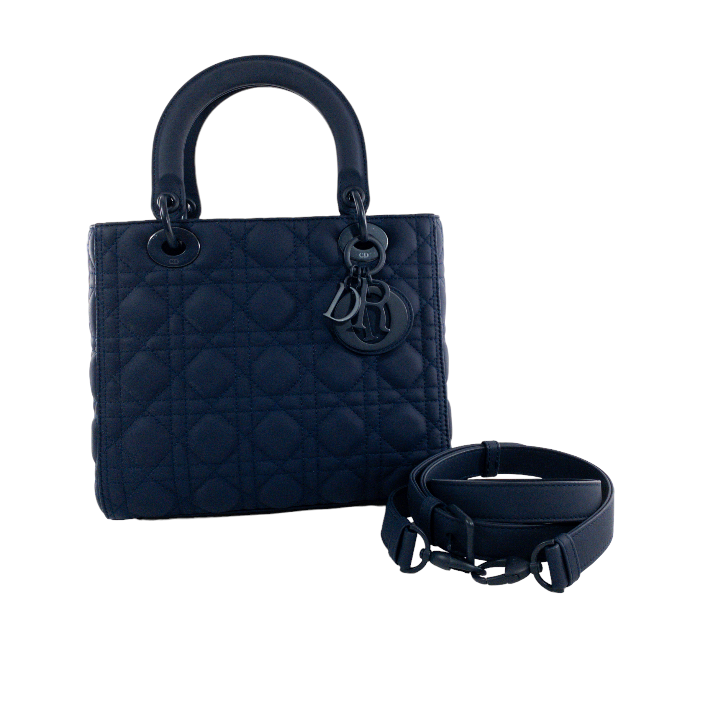 Dior Matte Blue Medium Lady Dior