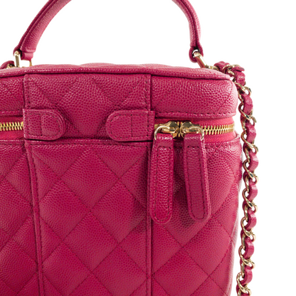 Chanel Berry Caviar Vanity Case GHW