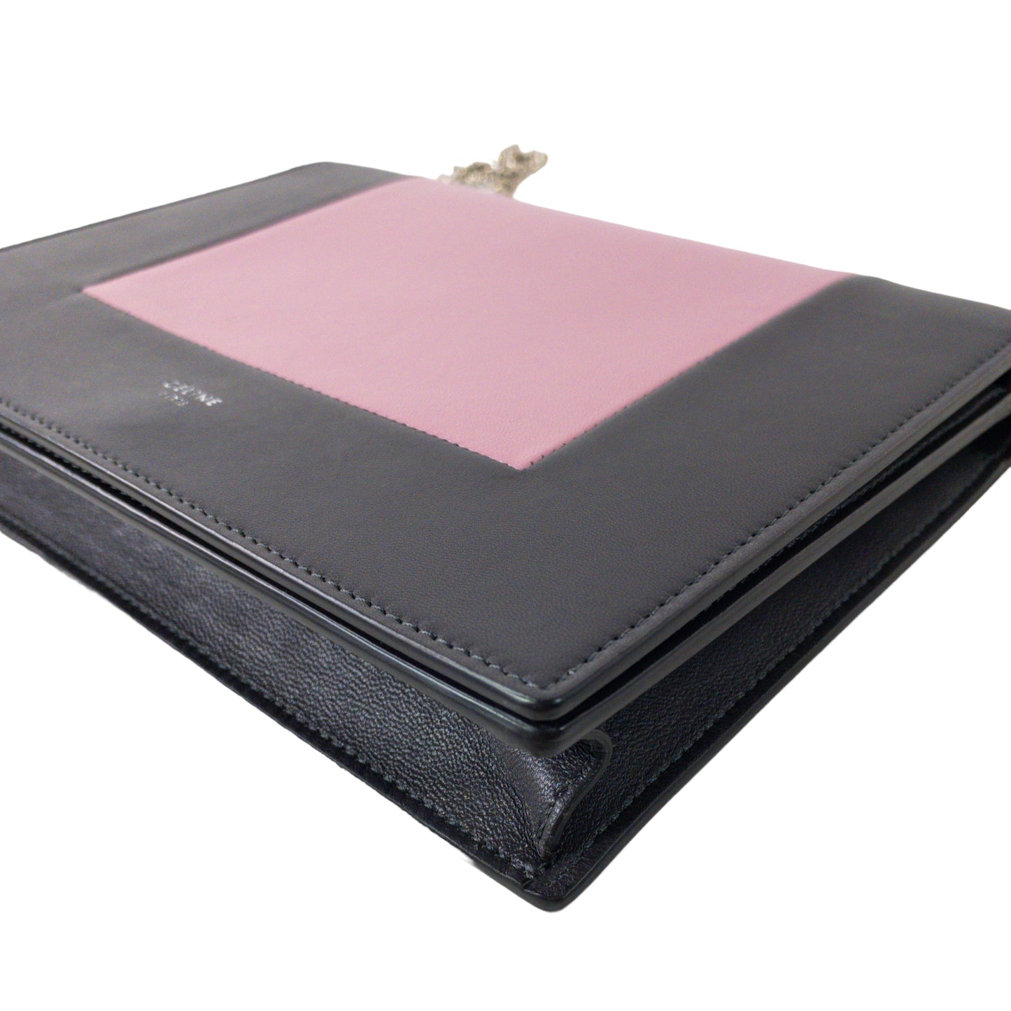 Celine Pink Gray Frame Chain Wallet