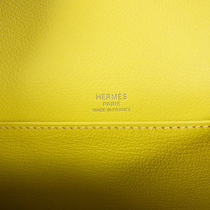 Hermes Lime Evercolor Sac Roulis PHW