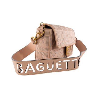 Fendi Blush Zucca Canvas Baguette