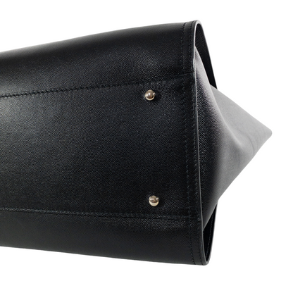 Chanel Black Studded Caviar Deauville SHW