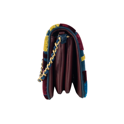 Chanel Camellia Velvet Patchwork Flap