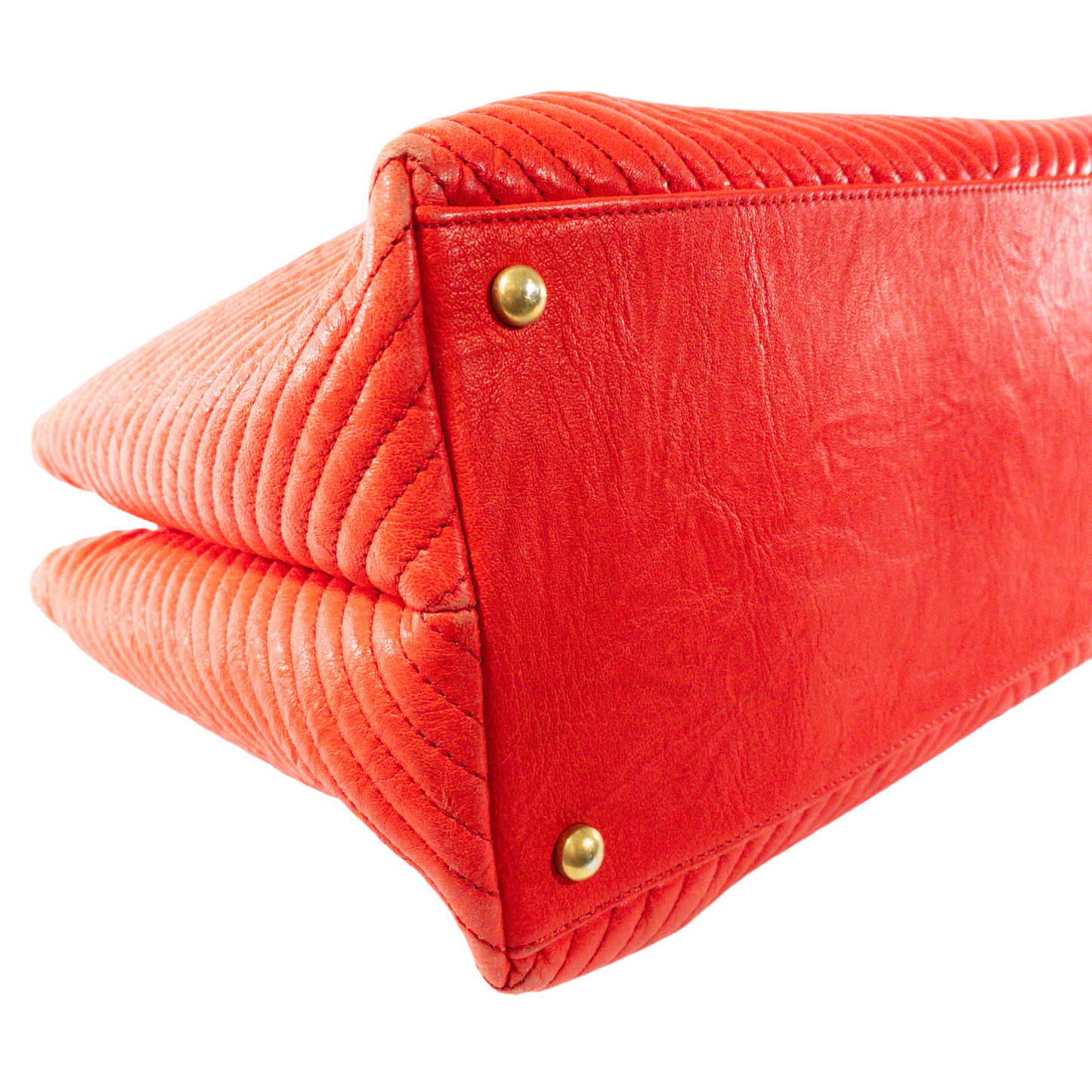 Chanel Bright Red Chevron Shopper Tote GHW