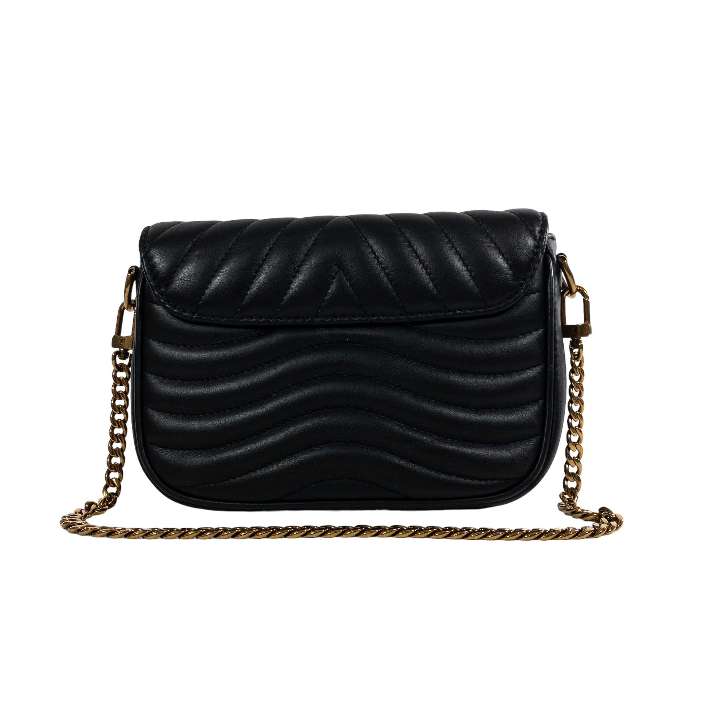 Louis Vuitton Black Quilted Wave Pochette