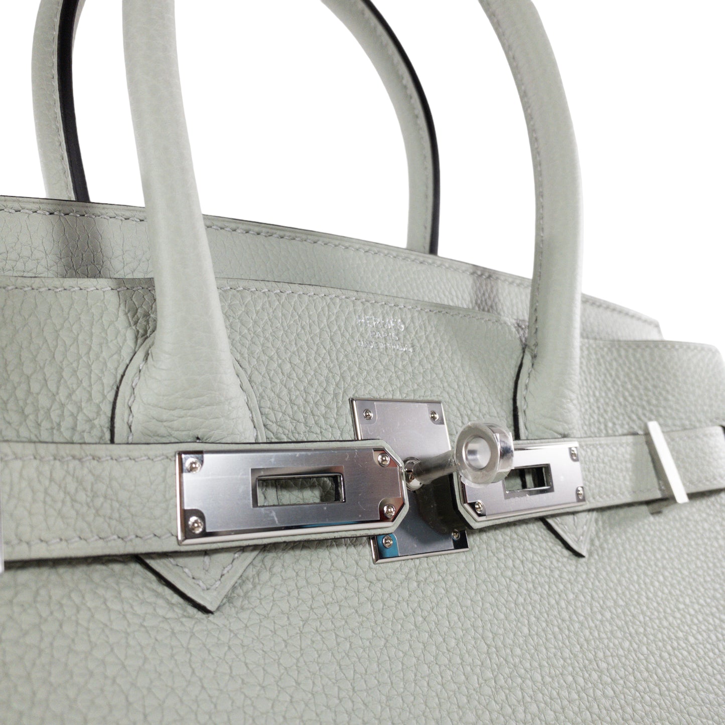 Hermes Gris Neve Togo Birkin 30 PHW