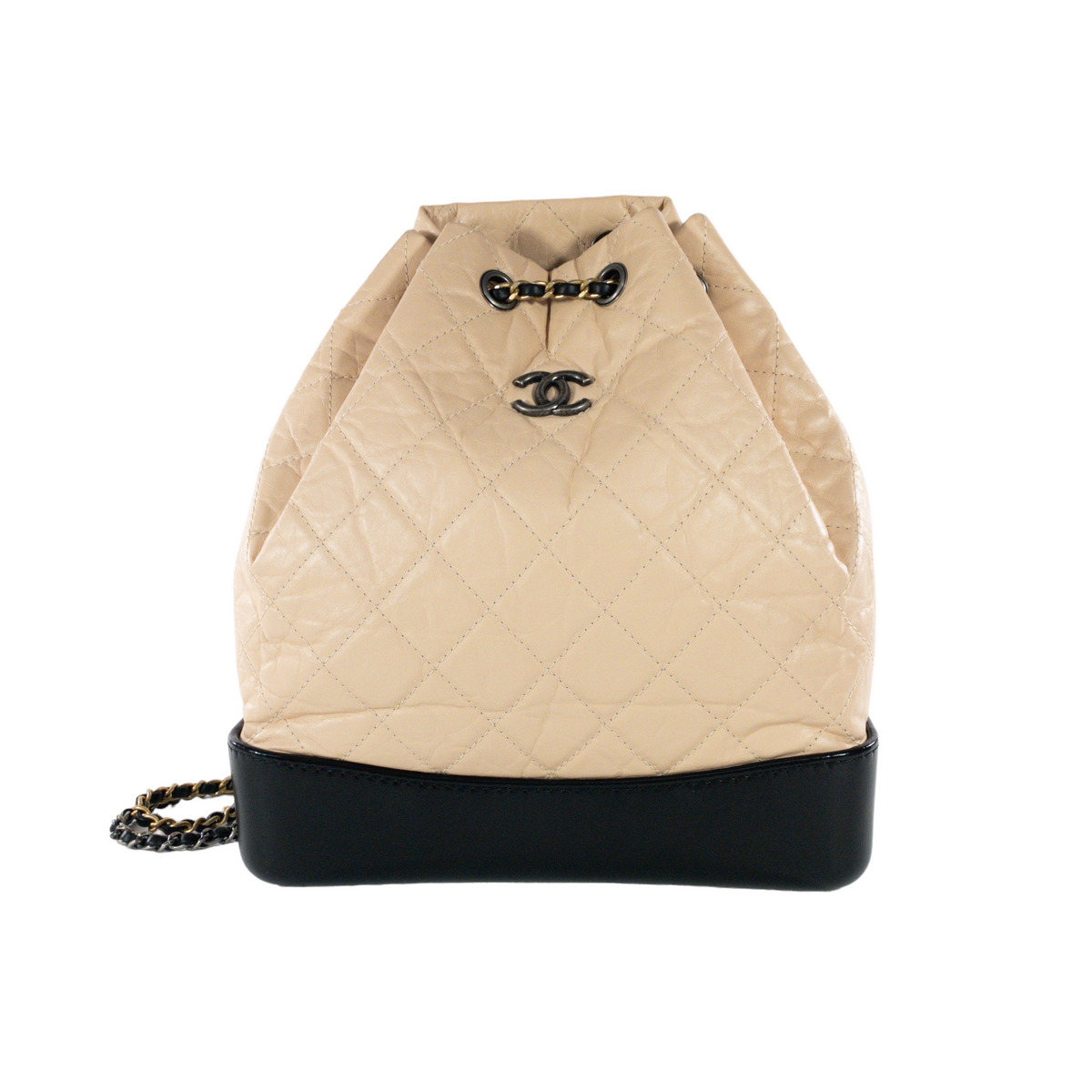 CHANEL Beige Quilted Caviar Leather Business Affinity Backpack at 1stDibs