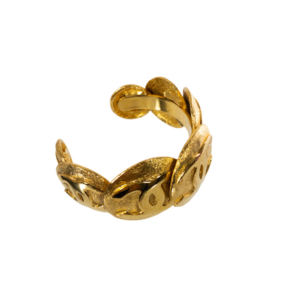 Chanel Vintage Round CC Medallion Cuff
