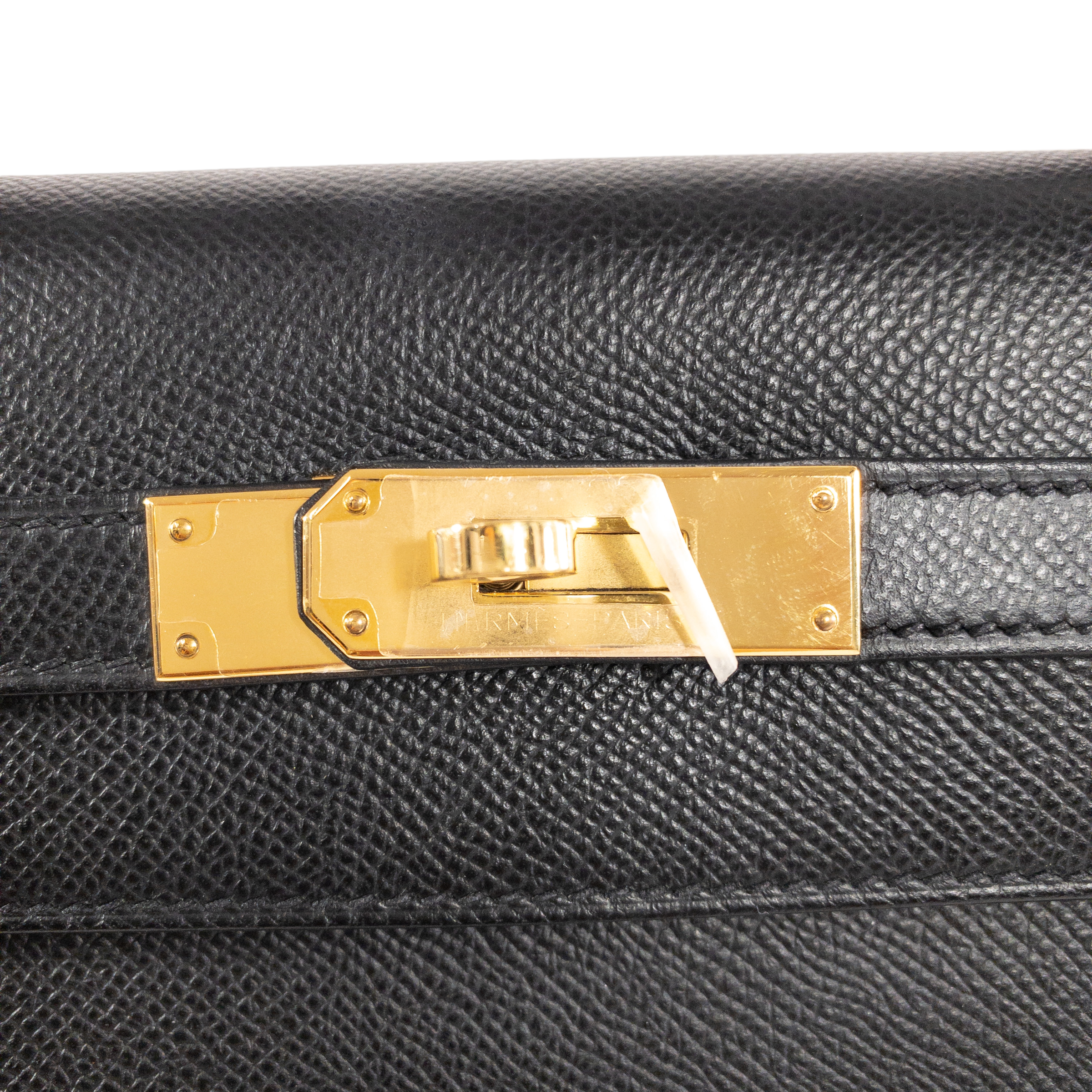 Hermes Kelly 32 Black Epsom Sellier GHW