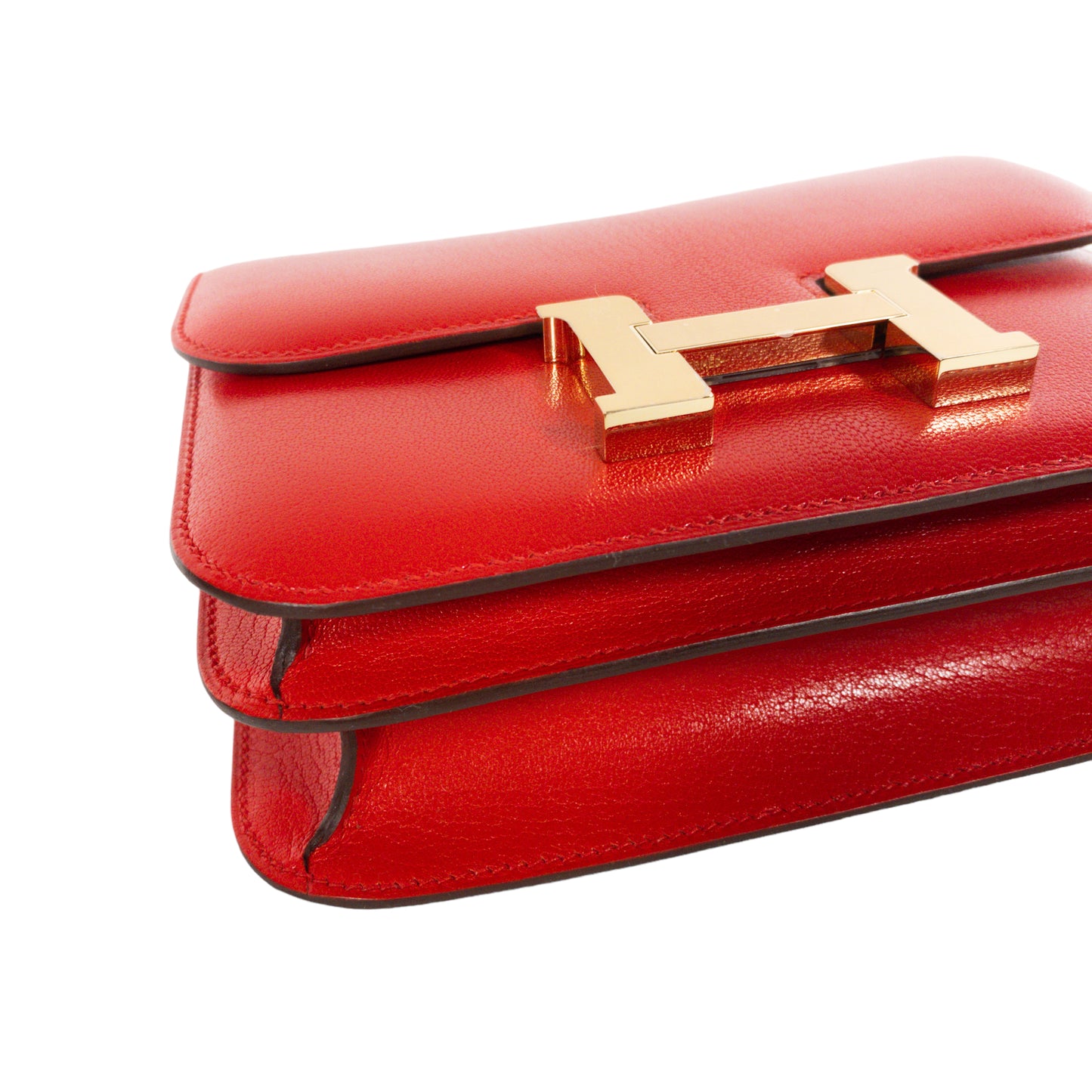 Hermes Rouge de Couer Chevre  Constance 18cm
