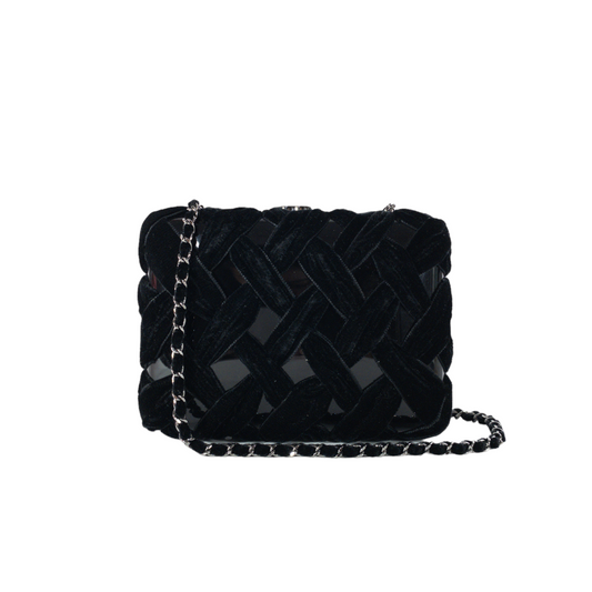 Chanel Velvet/Resin Minaudière w Chain
