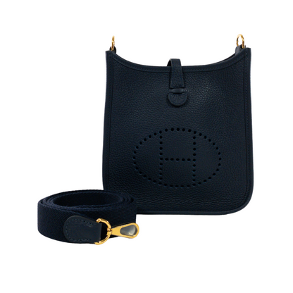 Hermes Dark Blue Evelyne TPM GHW