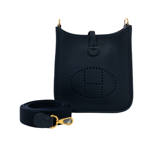 Hermes Dark Blue Evelyne TPM GHW