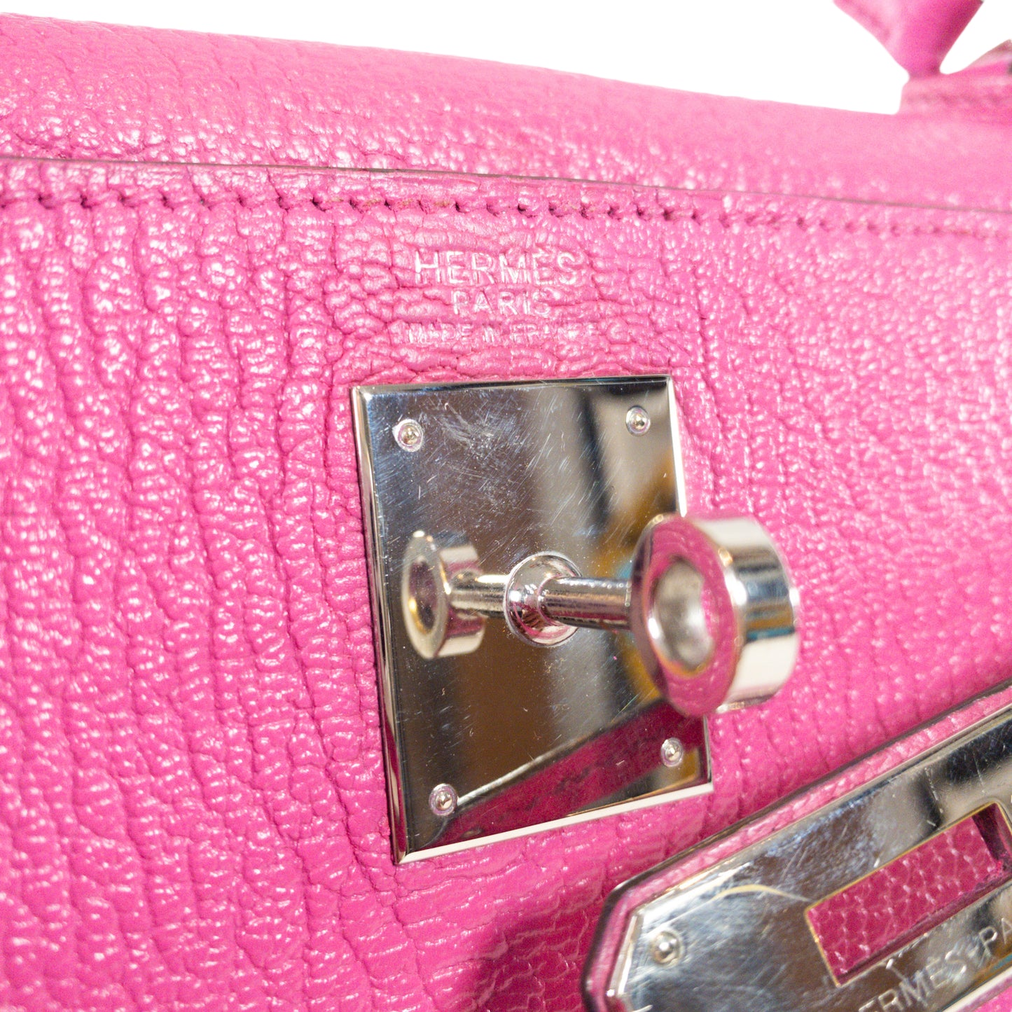 Hermes Kelly 32cm Rose Shocking Chevre PHW