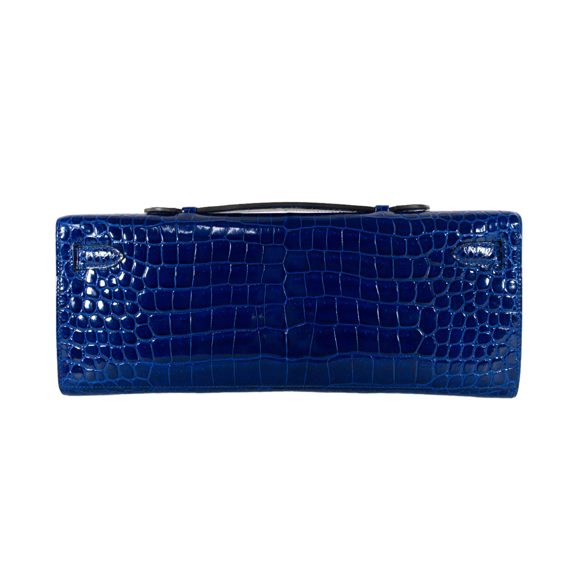 Hermes Blue Electric Kelly Cut Crocodile PHW