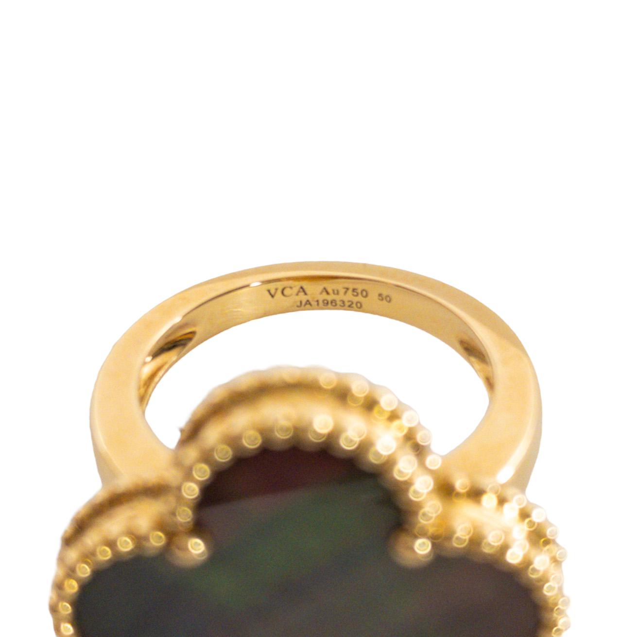 Van Cleef Gray Mother of Pearl Magic Alhambra Ring Consign of