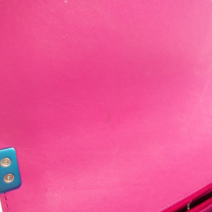 Chanel Pink Python Large Boy Bag SHW