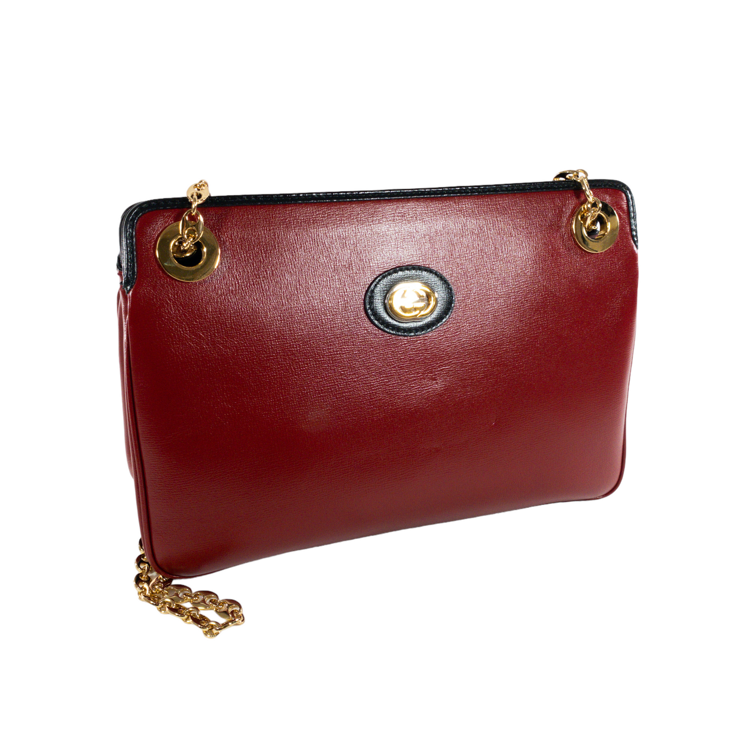 Gucci Red Linea Marina Chain Shoulder Bag