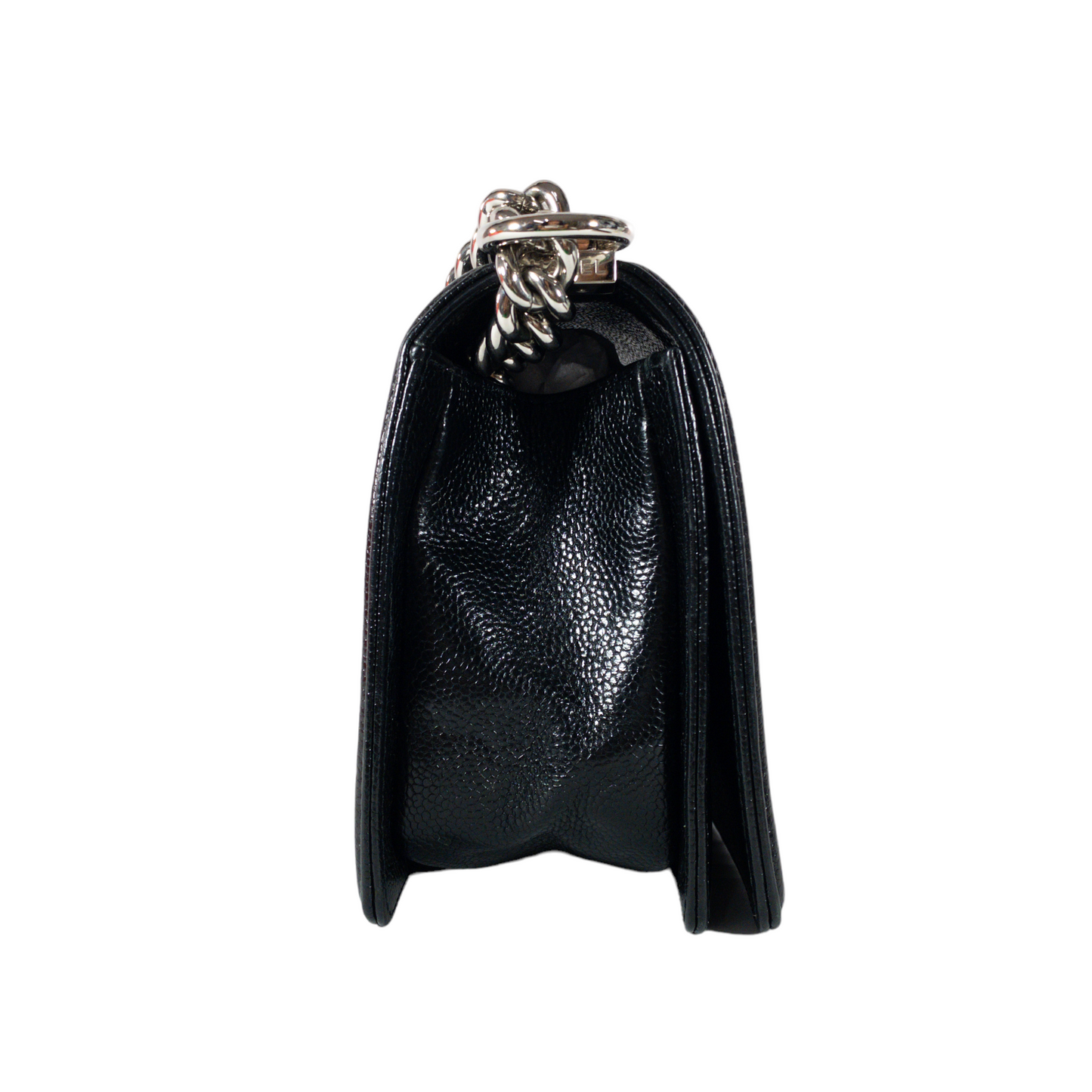 Chanel Black Caviar Medium Boy Bag SHW