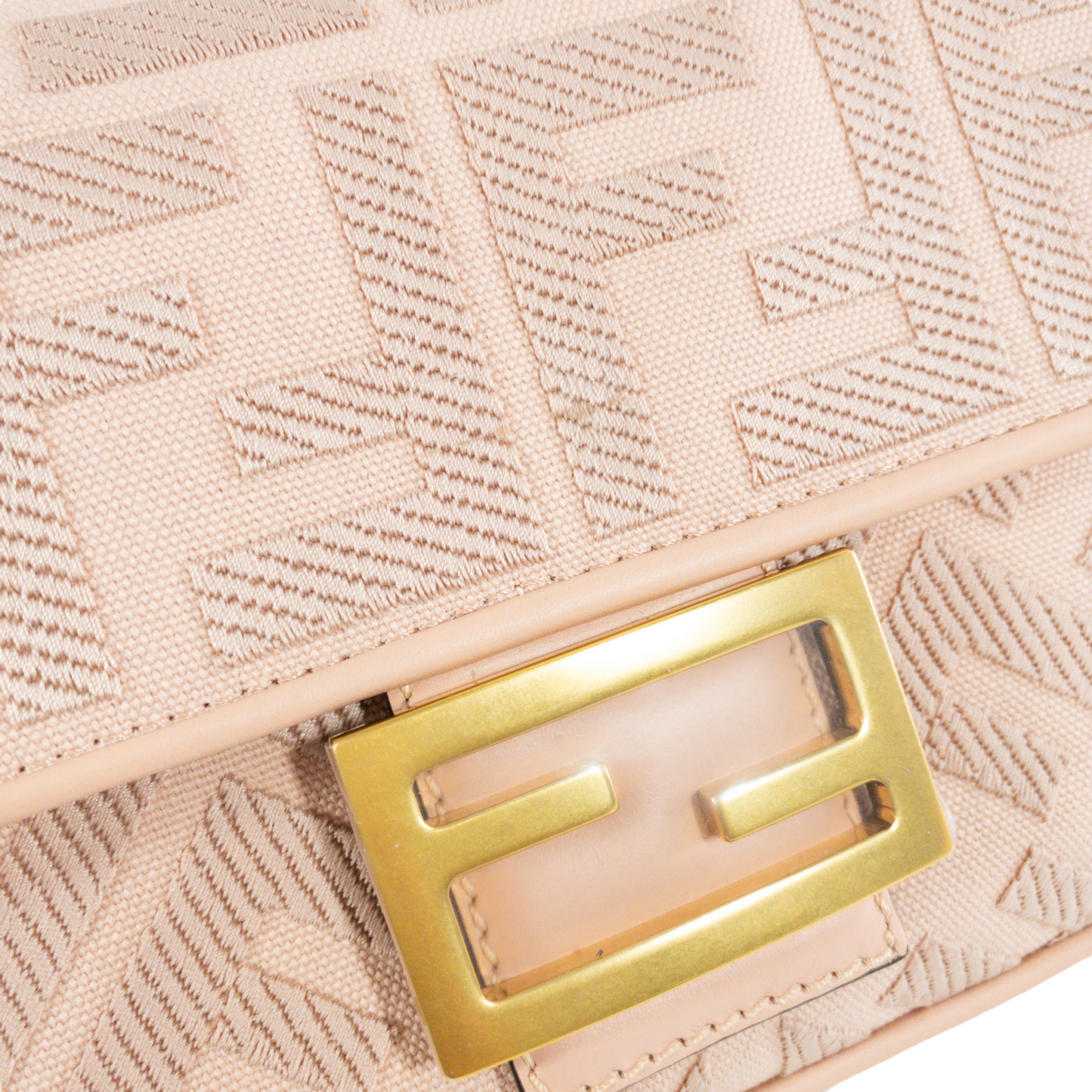 Fendi Blush Zucca Canvas Baguette