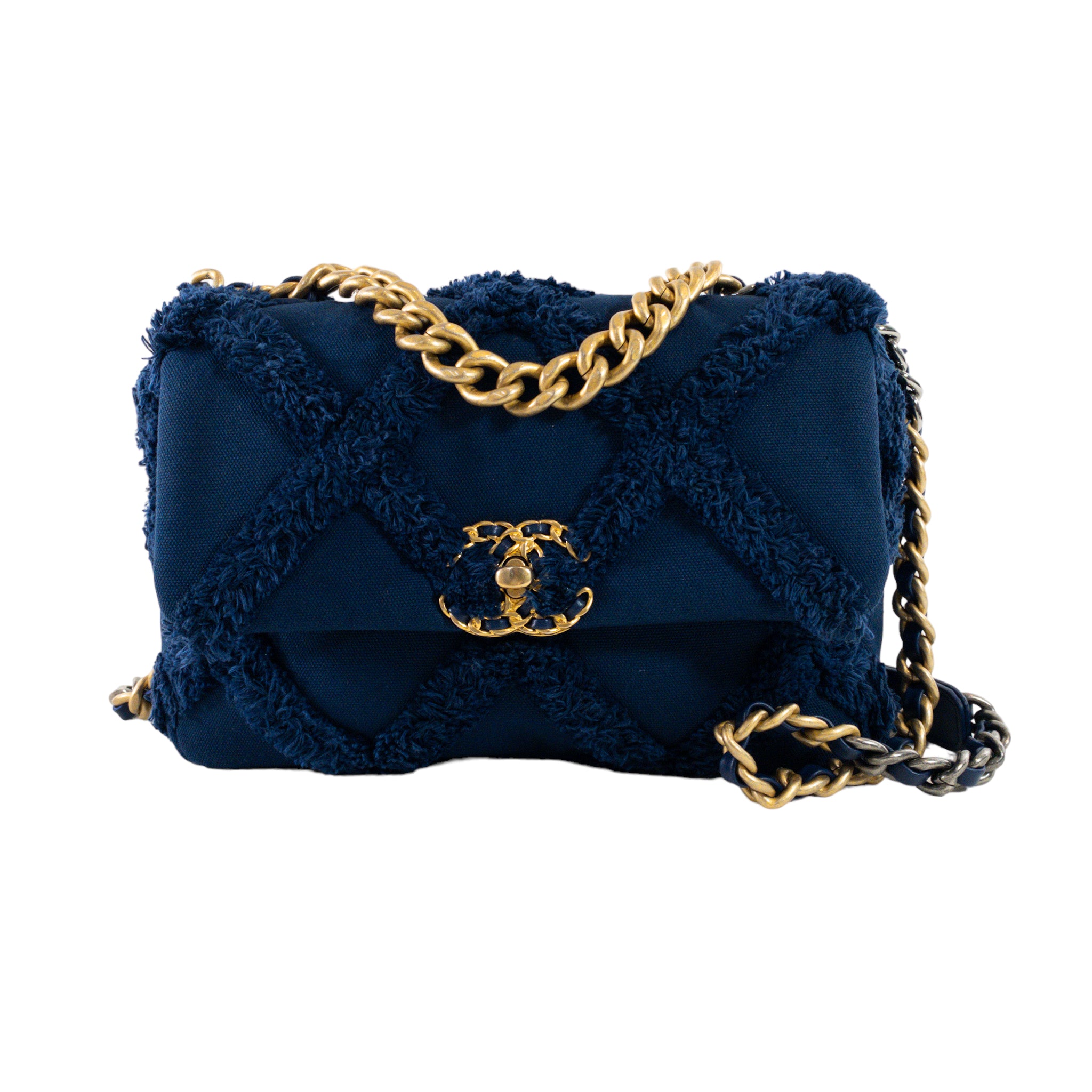 Chanel 19 Medium Navy Canvas