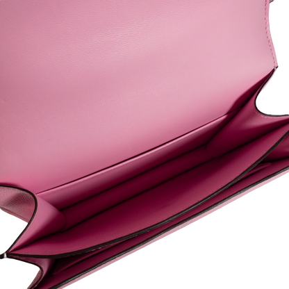 Hermes Rose Sakura Constance 18cm Chevre PHW