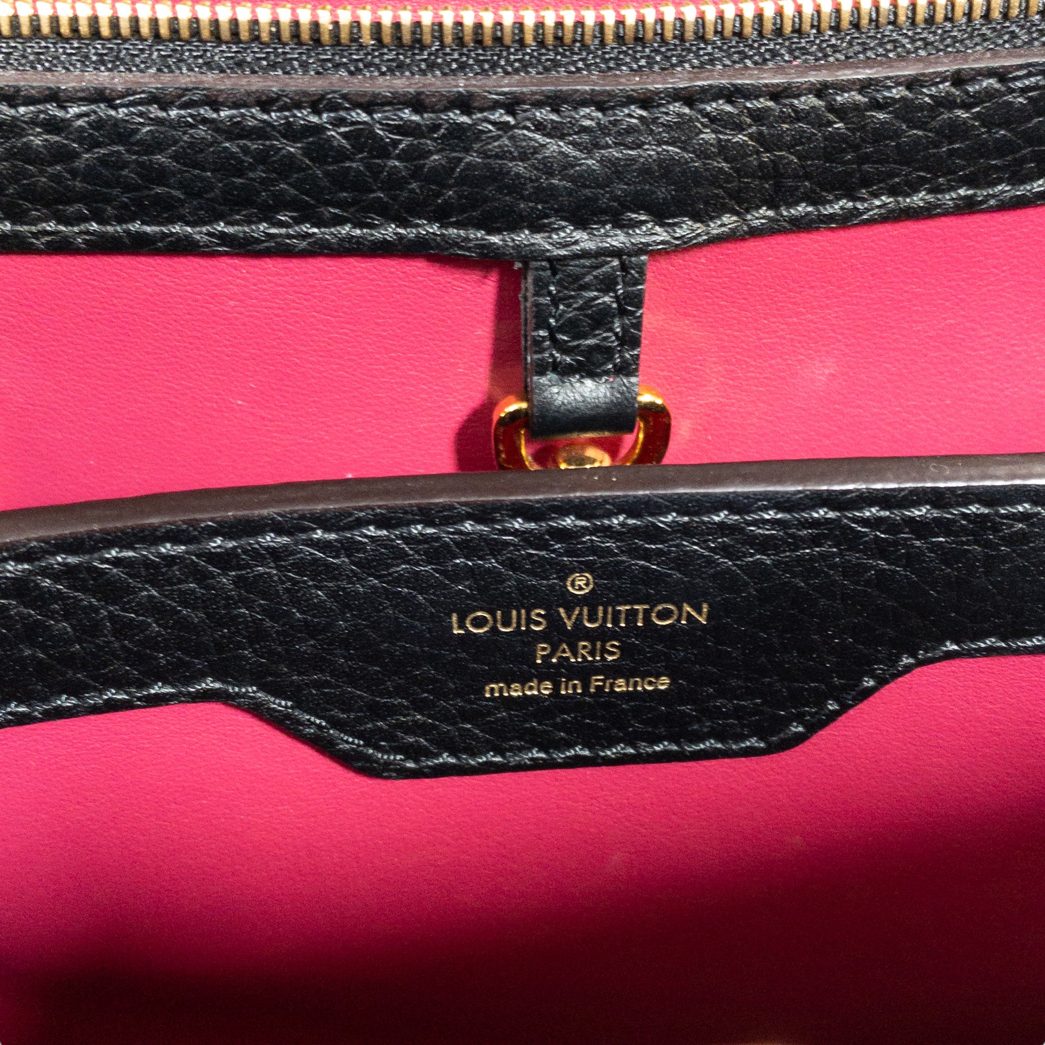 Louis Vuitton Black Taurillon Cappucines PM GHW