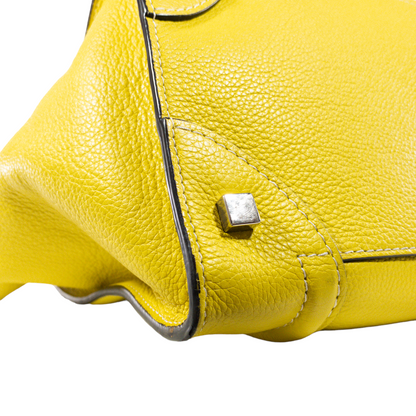 Celine Yellow Drummed Mini Luggage Tote