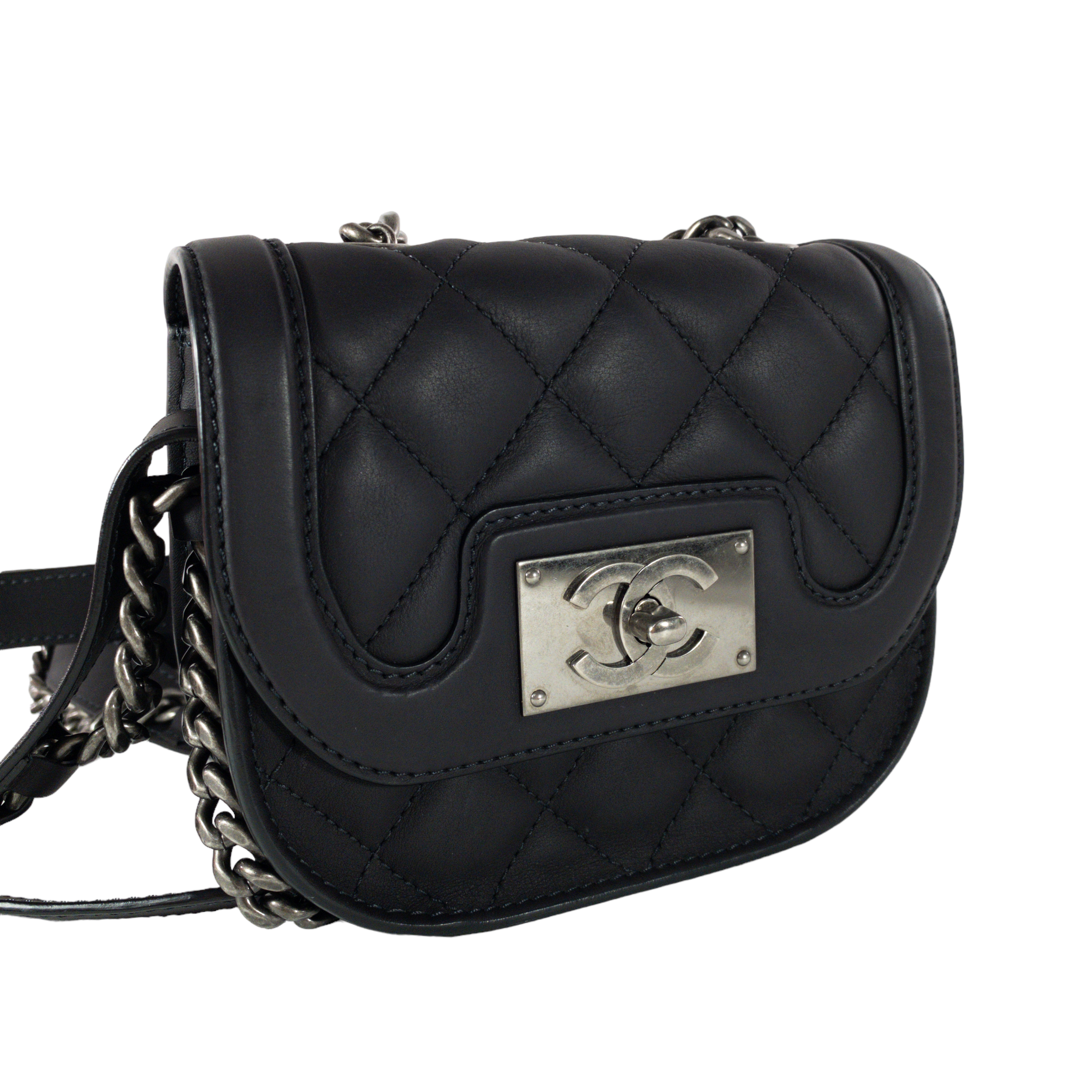 Chanel Charcoal Gray Paris-Salzburg Mini Flap Bag