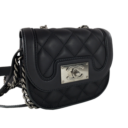 Chanel Charcoal Gray Paris-Salzburg Mini Flap Bag