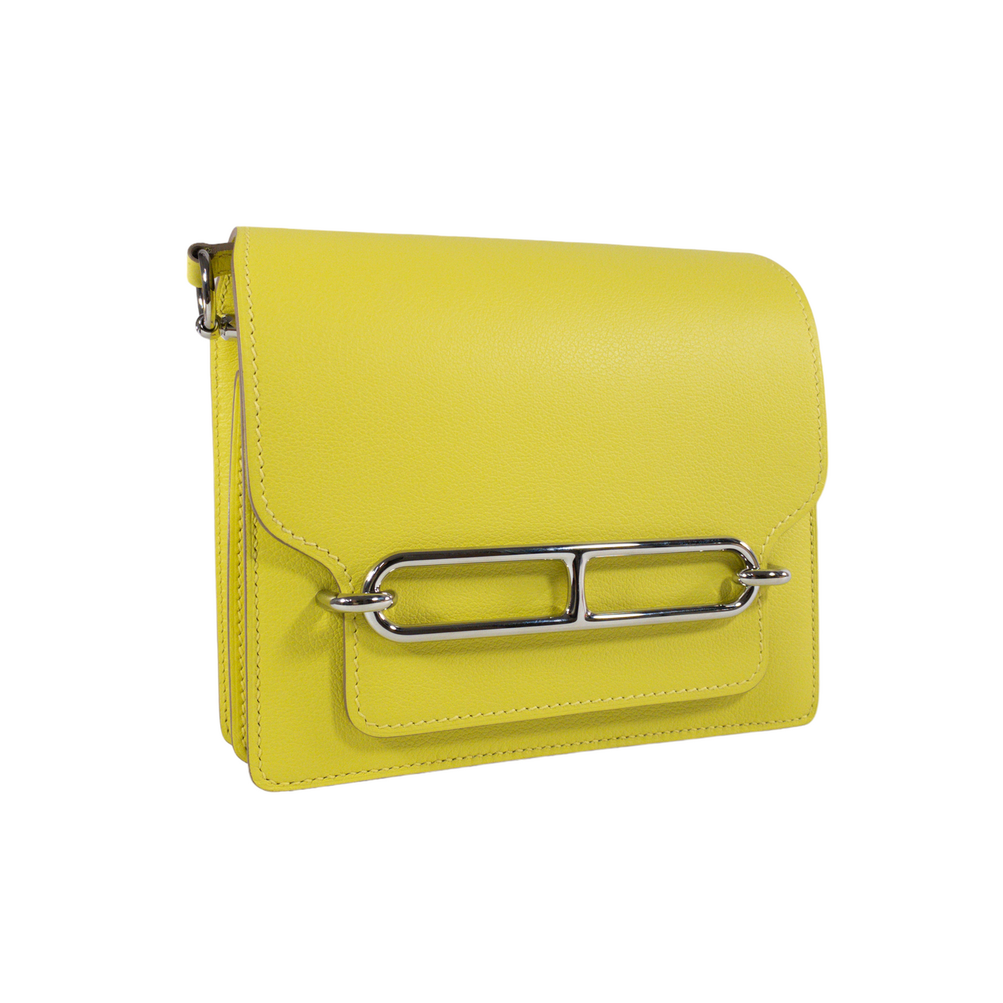 Hermes Lime Evercolor Sac Roulis PHW