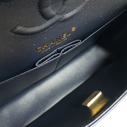 Chanel Navy Lambskin Small Classic Flap GHW