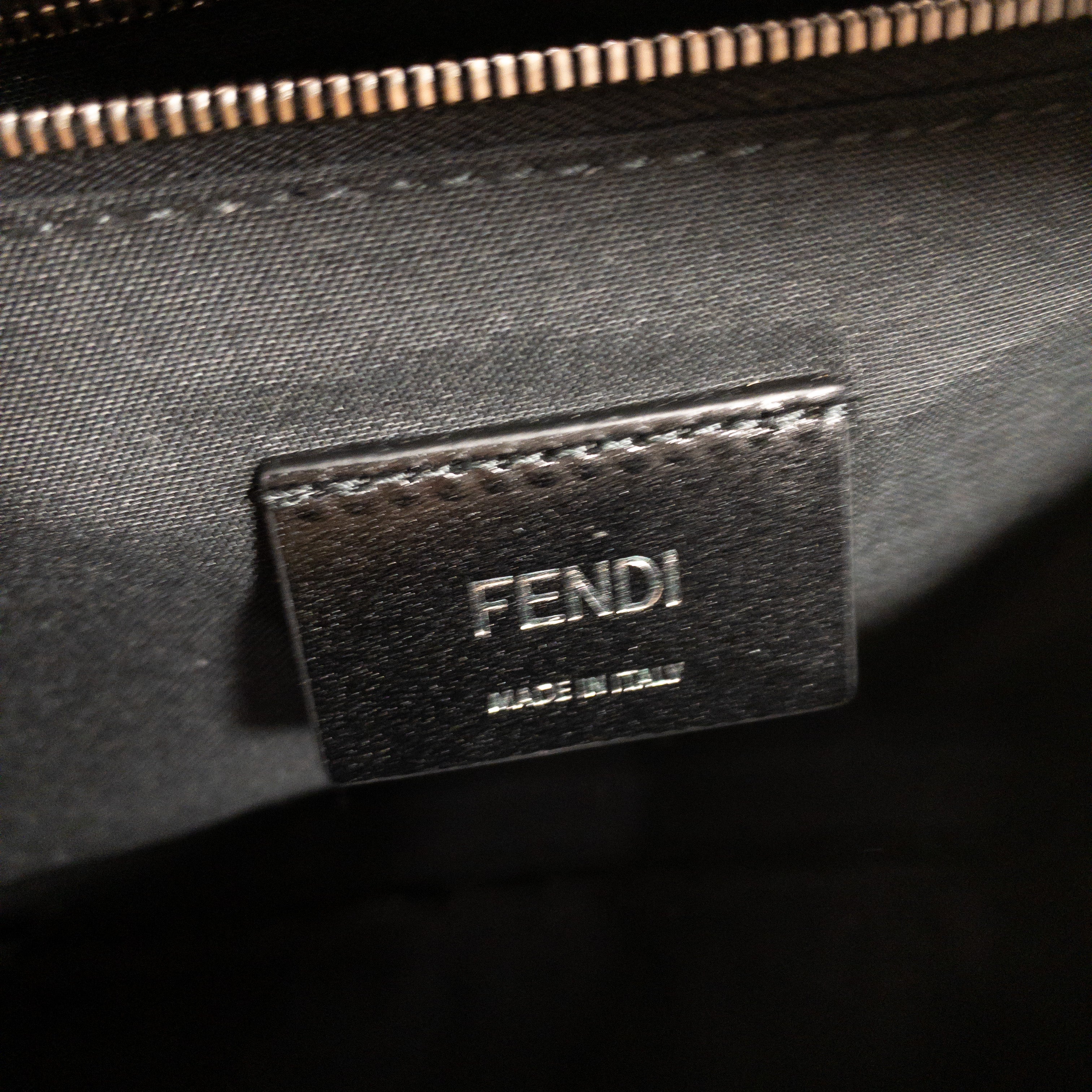 Fendi Yellow Monogram Embossed Leather Bumbag