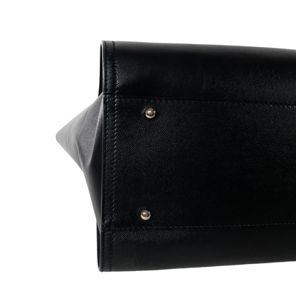 Chanel Black Studded Caviar Deauville SHW