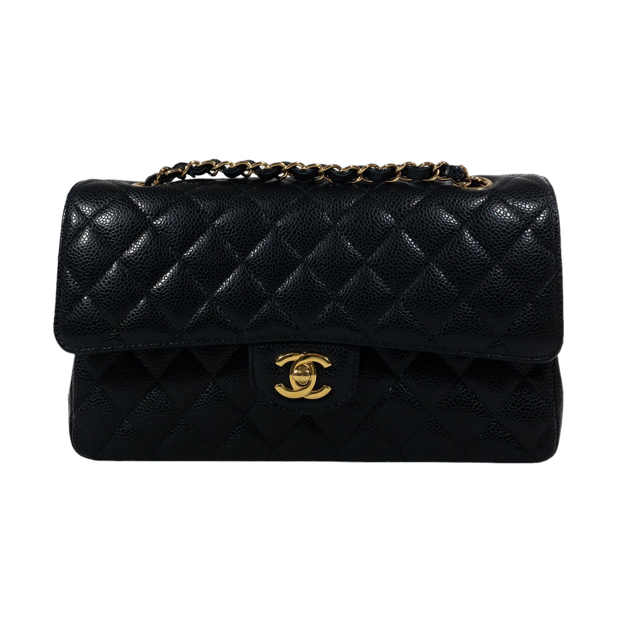 Chanel Classic Flap Card Holder Caviar Black GHW (Microchip)