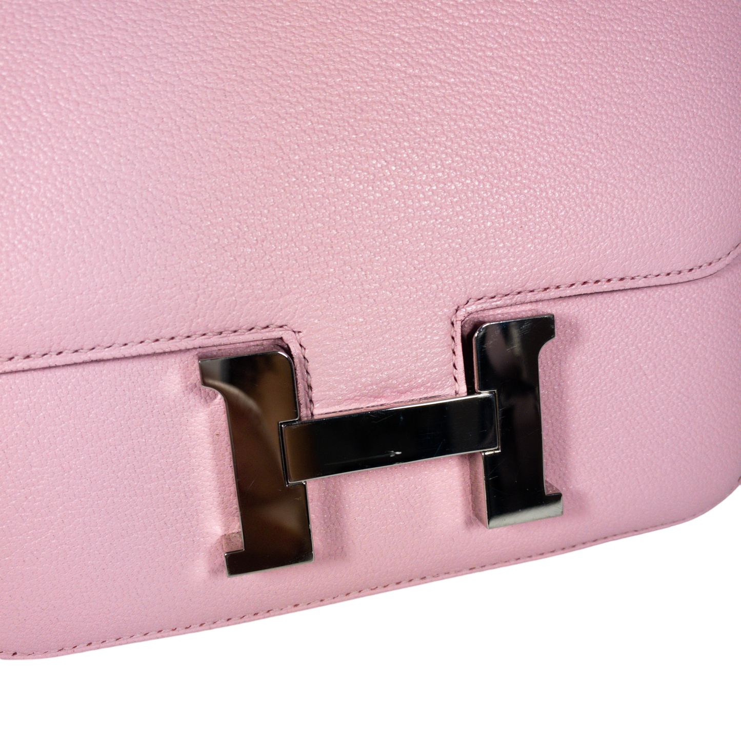 Hermes Rose Sakura Constance 18cm Chevre PHW