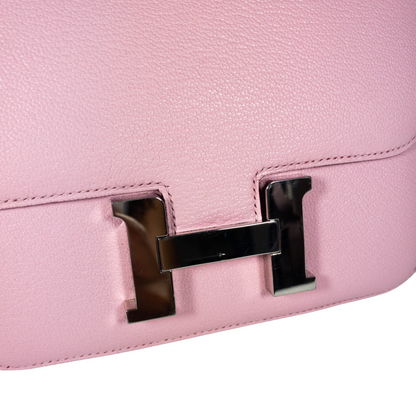 Hermes Rose Sakura Constance 18cm Chevre PHW