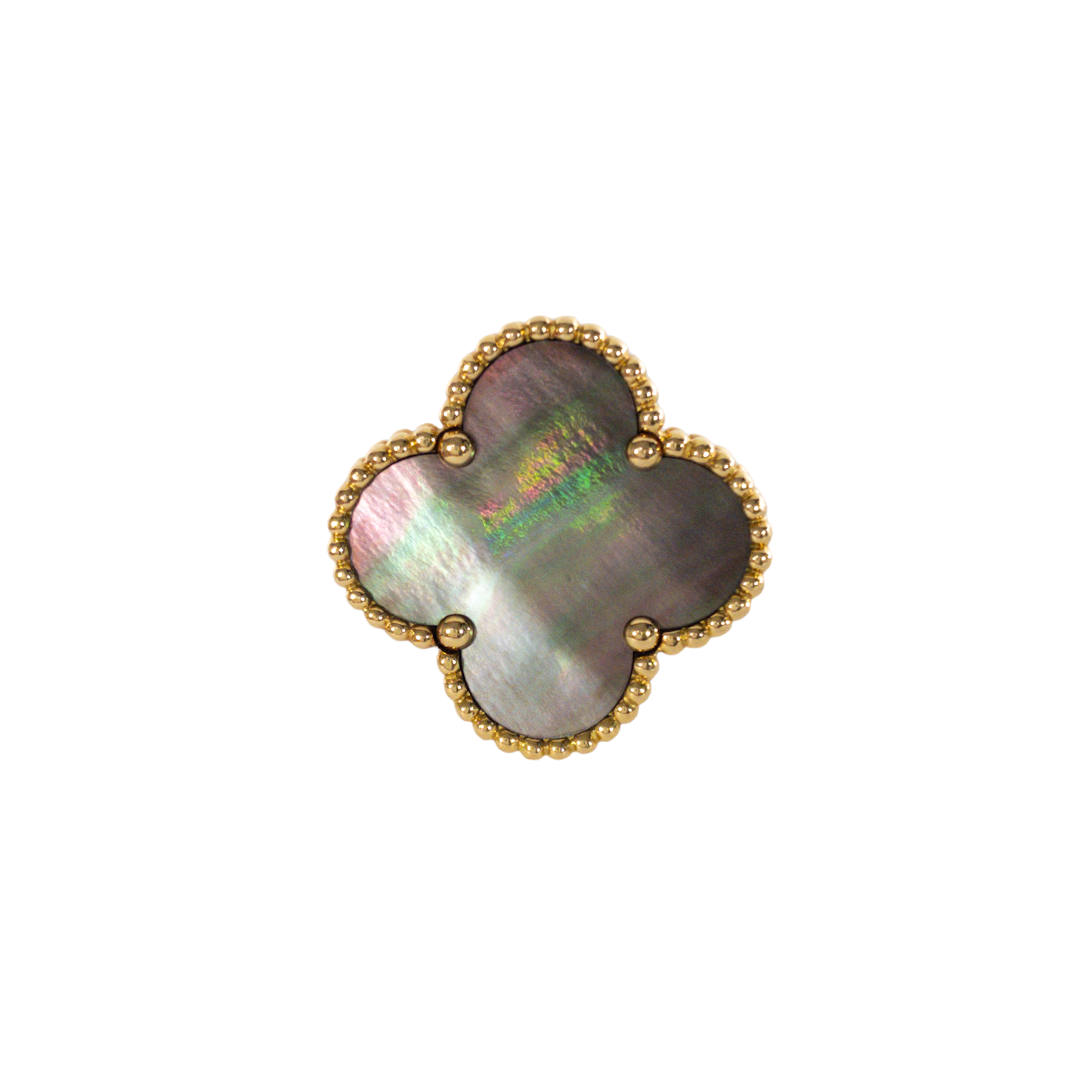 Van Cleef Gray Mother of Pearl Magic Alhambra Ring