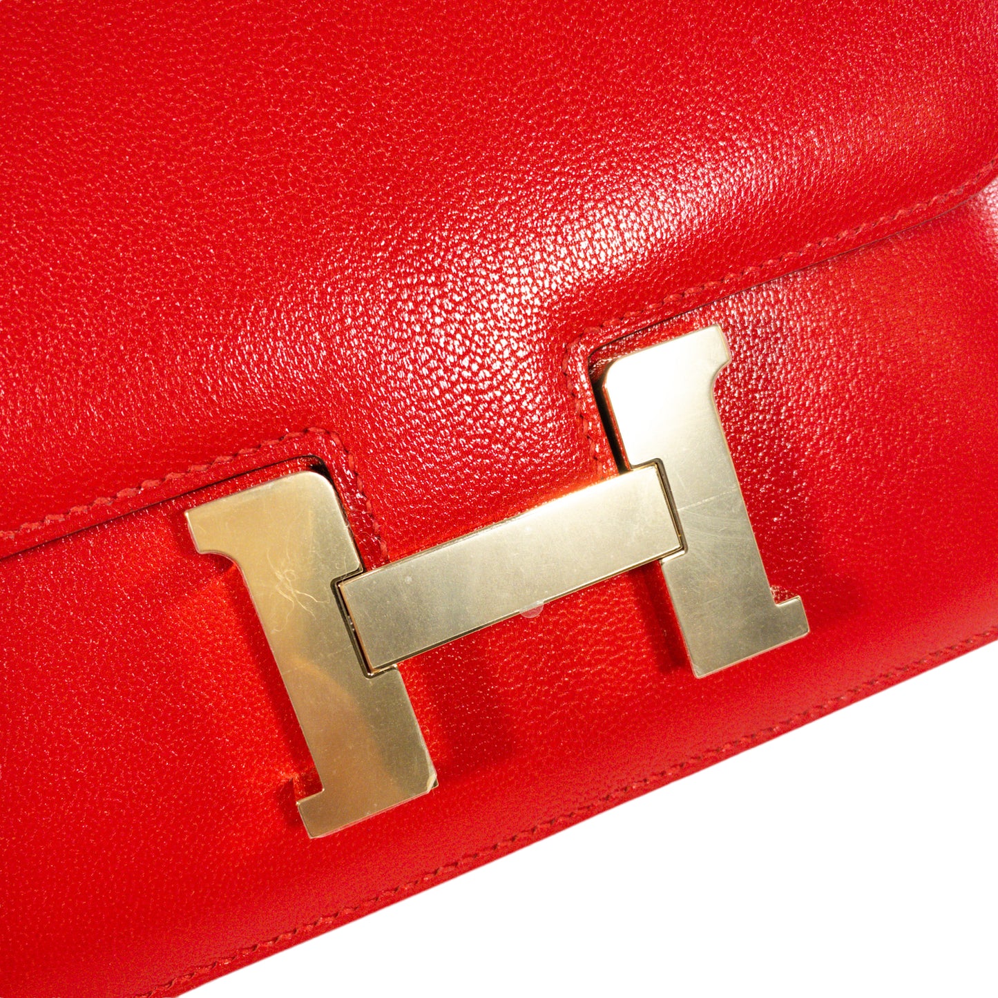 Hermes Rouge de Couer Chevre  Constance 18cm