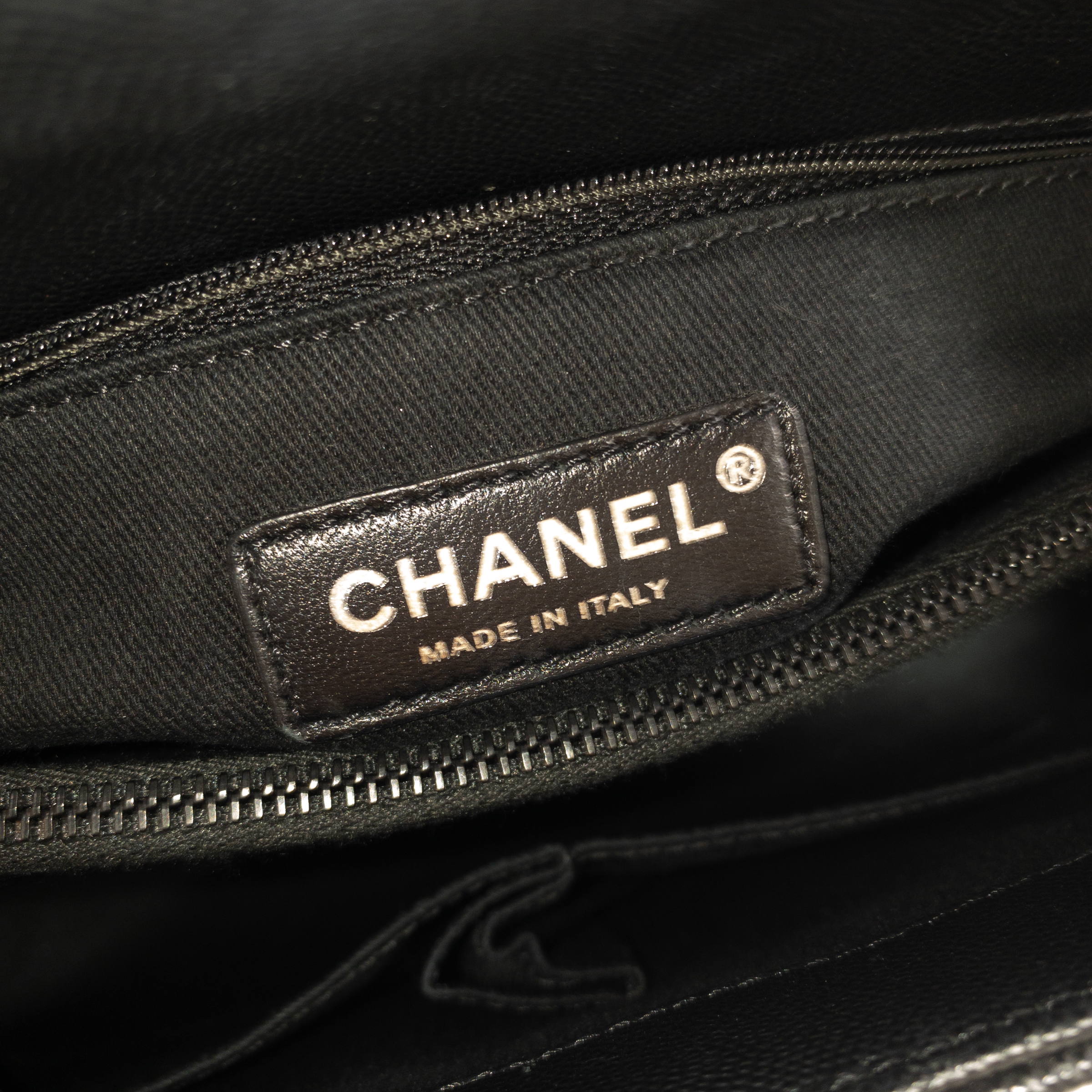 Chanel Metallic Black Large Coco Handle