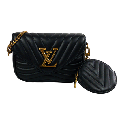 Louis Vuitton Black Quilted Wave Pochette