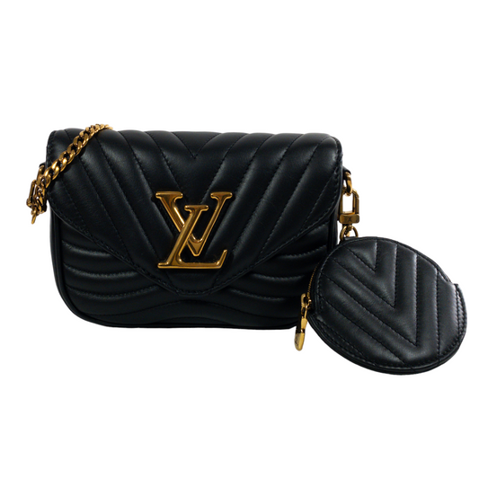 Louis Vuitton Black Quilted Wave Pochette