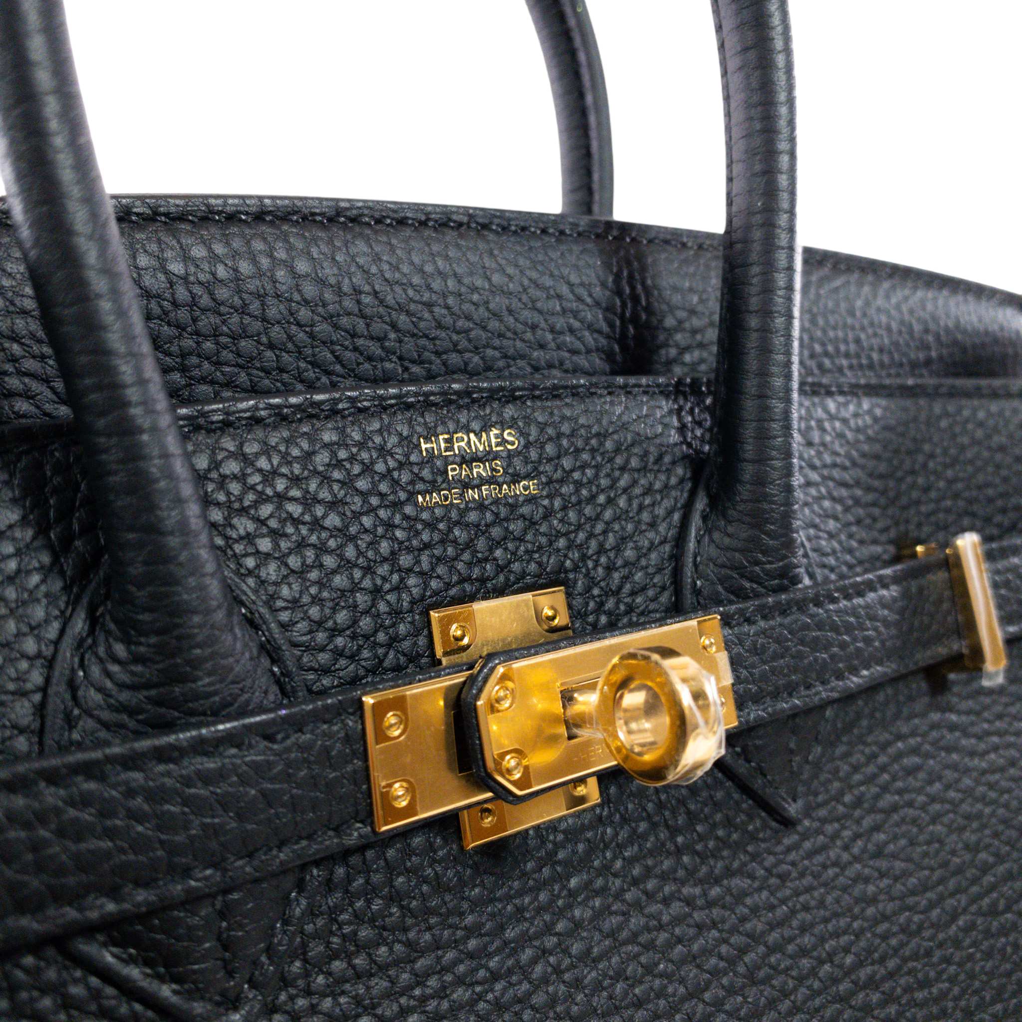 Hermes birkin 25 black Togo gold hardware