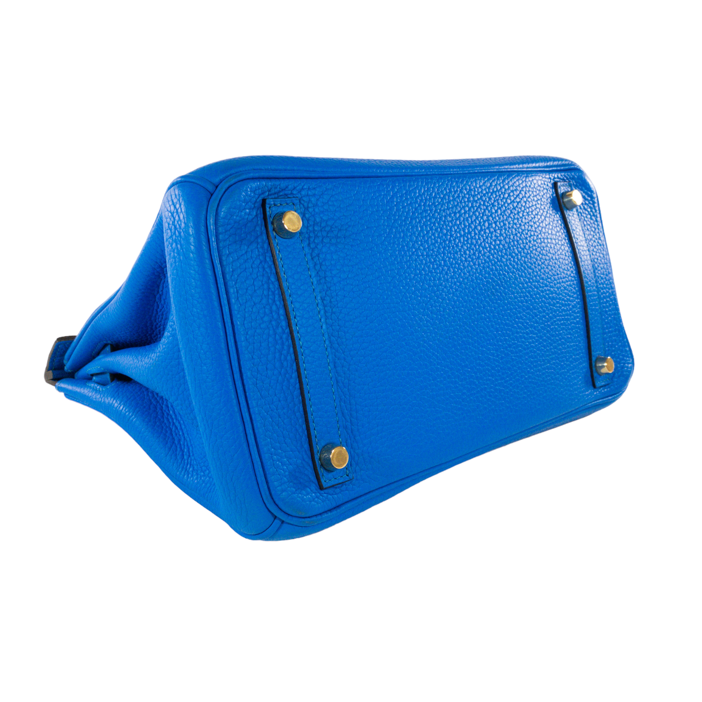 Hermes Blue Hydra Clemence Birkin 30cm GHW