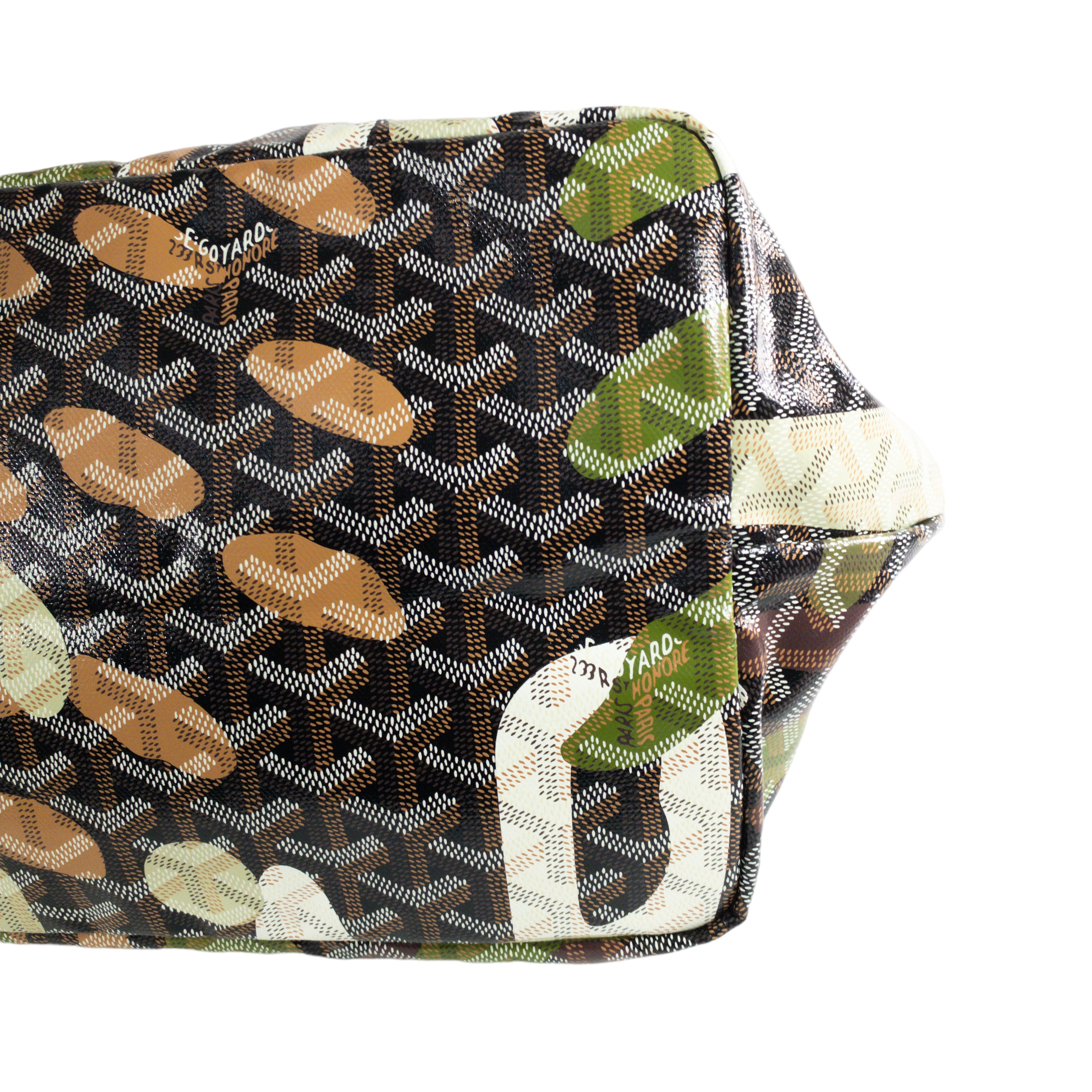 Goyard Limited Edition Black Goyardine Canvas Blue Lettres Camouflage –  Madison Avenue Couture